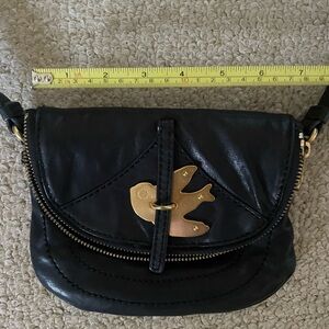 Marc Jacob's Petal to the Metal black leather crossbody purse